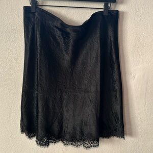 J.crew slip skirt with lace detail